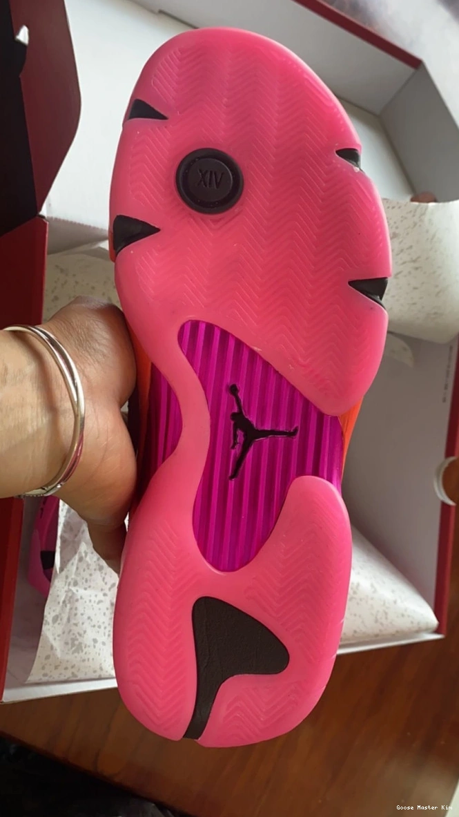 DH4121-600 14 Jordan Pink (W) Retro Shocking Low 0531